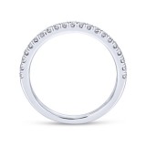 Gabriel & Co. 14k White Gold Contemporary Anniversary Wedding Band photo 2