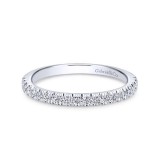 Gabriel & Co. 14k White Gold Contemporary Anniversary Wedding Band photo