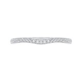 Shah Luxury Round Diamond Wedding Band In 14K White Gold photo