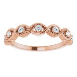 14K Rose 1/5 CTW Diamond Stackable Ring photo 3