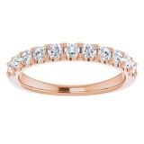 14K Rose 1/2 CTW Diamond Anniversary Band photo 3