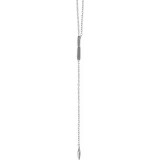 14K White Geometric Y 16-18 Necklace photo 2