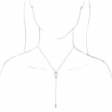 14K White Geometric Y 16-18 Necklace photo 3