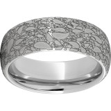 Serinium Domed Band with Carnaby Laser Engraving photo