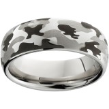 Serinium Domed Band with Camo Laser Engraving photo