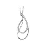 14K White 5/8 CTW Diamond Paisley 18 Necklace photo