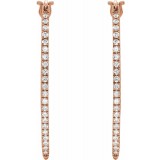 14K Rose 1/2 CTW Diamond Hoop Earrings photo 2