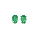 Gems One 14Kt White Gold Emerald (1 Ctw) Earring photo