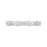 Shah Luxury 14K White Gold Round Diamond Wedding Band photo