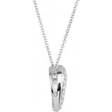 14K White 1/4 CTW Diamond Heart 18 Necklace photo 2