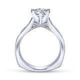 Gabriel & Co. 14k White Gold Contemporary Straight Engagement Ring photo 2