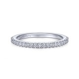 Gabriel & Co. 14k White Gold Contemporary Anniversary Wedding Band photo