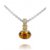 Vahan 14k Gold & Sterling Silver Citrine Pendant photo