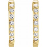 14K Yellow 1/3 CTW Diamond 15.25 mm Hoop Earrings photo 2