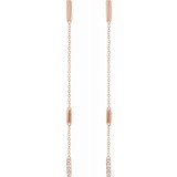 14K Rose 1/10 CTW Diamond Chain Earrings photo 2