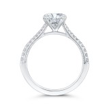 Shah Luxury 14K White Gold Diamond Engagement Ring (Semi-Mount) photo 4