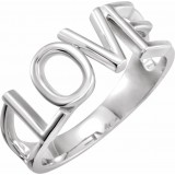 14K White Love Ring photo