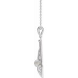 14K White Vintage-Inspired Freshwater Cultured Pearl 16-18 Necklace photo 2