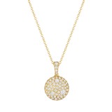 Henri Daussi 18k Yellow Gold Diamond Pendant photo