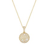 Henri Daussi 18k Yellow Gold Diamond Pendant photo