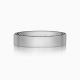 Henri Daussi 5mm Men's Wedding Band  Platinum White 0.75 Ctw. photo 2