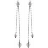 14K White Chain Earrings photo 2