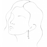 14K White Chain Earrings photo 3