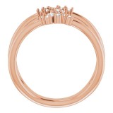 14K Rose 1/3 CTW Diamond Negative Space Ring photo 2