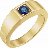14K Yellow Sapphire Men's Ring photo