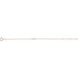 14K Rose Cultured Freshwater Pearl Youth Birthstone 4 1/2-5 1/2 Bracelet photo 2