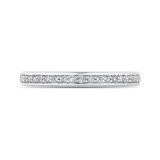 Shah Luxury 14K White Gold Round Diamond Half-Eternity Wedding Band photo