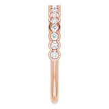 14K Rose 1/4 CTW Diamond Anniversary Band photo 4