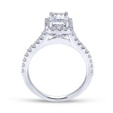 Gabriel & Co. 14k White Gold Contemporary Halo Engagement Ring photo 2