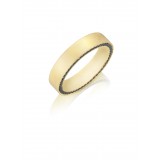 Henri Daussi 5mm Men's Wedding Band MB39 18k Gold Yellow 0.75 Ctw. photo