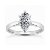 14k White Gold Semi-Mount Solitaire Engagement Ring photo