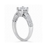 14k White Gold Diamond Semi-Mount Fancy Engagement Ring photo 2