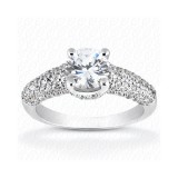 14k White Gold Diamond Semi-Mount Fancy Engagement Ring photo