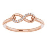14K Rose .04 CTW Diamond Infinity-Inspired Ring photo 3