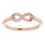14K Rose .04 CTW Diamond Infinity-Inspired Ring photo 3