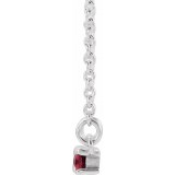 14K White Ruby & 1/5 CTW Diamond Bar 16-18 Necklace photo 2