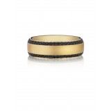 Henri Daussi 7mm Men's Wedding Band MB2 18k Gold Yellow 0.95 Ctw. photo 2