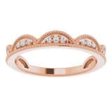 14K Rose 1/8 CTW Diamond Stackable Ring photo 3