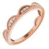 14K Rose 1/8 CTW Diamond Stackable Ring photo