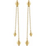 14K Yellow Chain Earrings photo 2