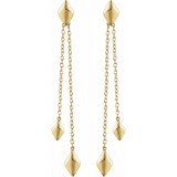 14K Yellow Chain Earrings photo 2