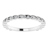 14K White .08 CTW Diamond Anniversary Band photo 3