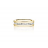 Henri Daussi 6mm Men's Wedding Band MB134 18k Gold Yellow 1.31 Ctw. photo