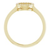 14K Yellow 1/10 CTW Diamond Circle Ring photo 2