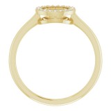 14K Yellow 1/10 CTW Diamond Circle Ring photo 2