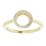 14K Yellow 1/10 CTW Diamond Circle Ring photo 3